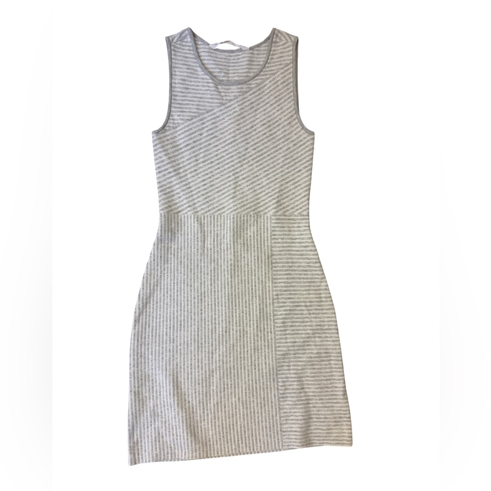 Athleta Gray Striped Dress